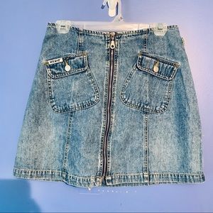 Vintage denim mini skirt